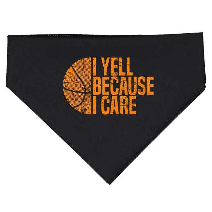 I Yell Because I Care Basketball USA-Made Doggie Bandana