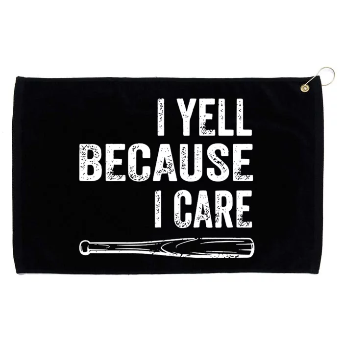 I Yell Because I Care Grommeted Golf Towel