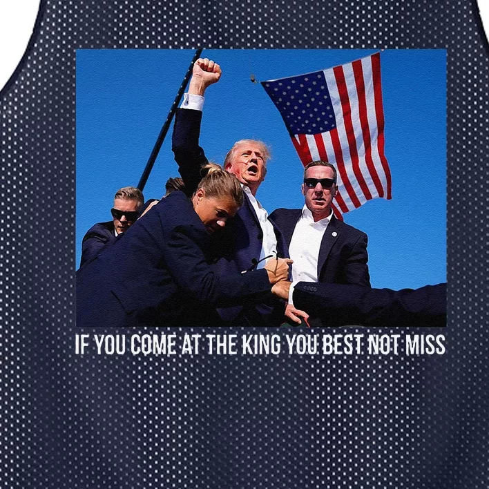 If You Come At The King You Best Donald Trump After Shooting Mesh Reversible Basketball Jersey Tank