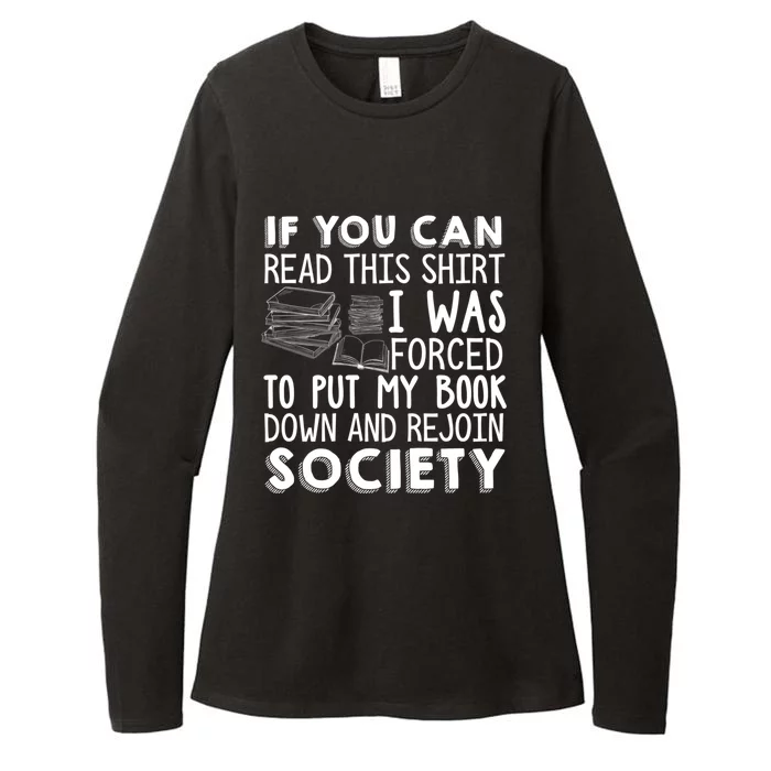 If You Can Read This Book Lovers Novel Reading Funny Gift Womens CVC Long Sleeve Shirt