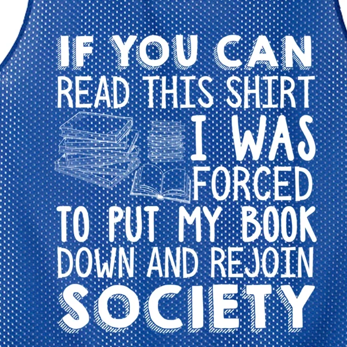 If You Can Read This Book Lovers Novel Reading Funny Gift Mesh Reversible Basketball Jersey Tank