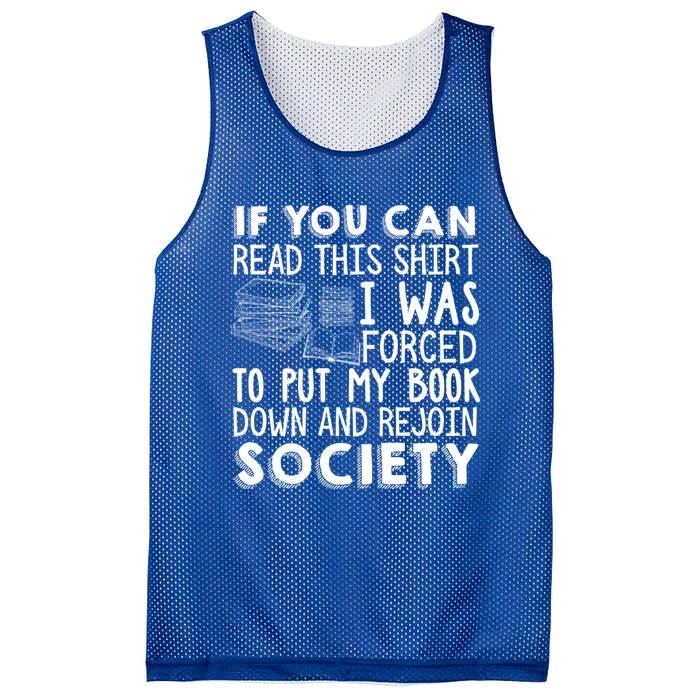 If You Can Read This Book Lovers Novel Reading Funny Gift Mesh Reversible Basketball Jersey Tank