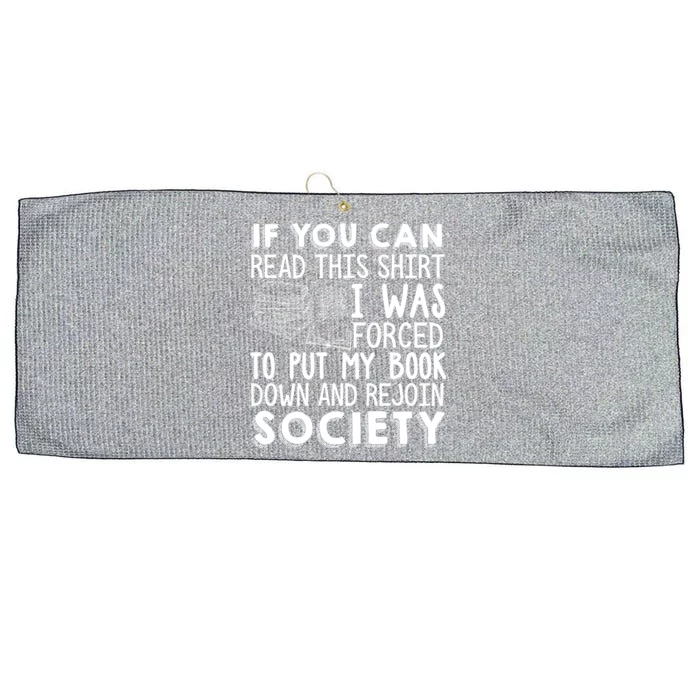 If You Can Read This Book Lovers Novel Reading Funny Gift Large Microfiber Waffle Golf Towel