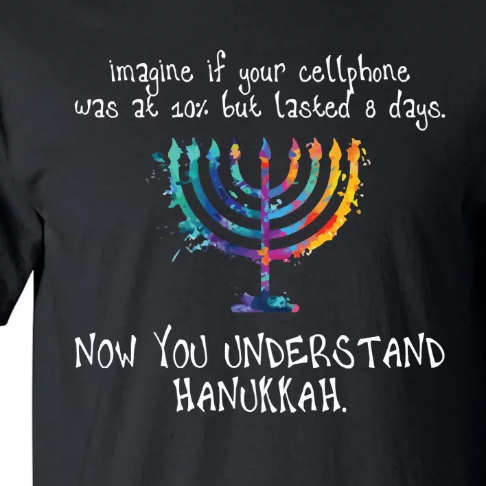 Imagine Your Cellphone Lasted 8 Days Understand Hanukkah Tall T-Shirt