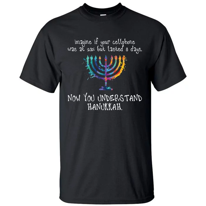 Imagine Your Cellphone Lasted 8 Days Understand Hanukkah Tall T-Shirt