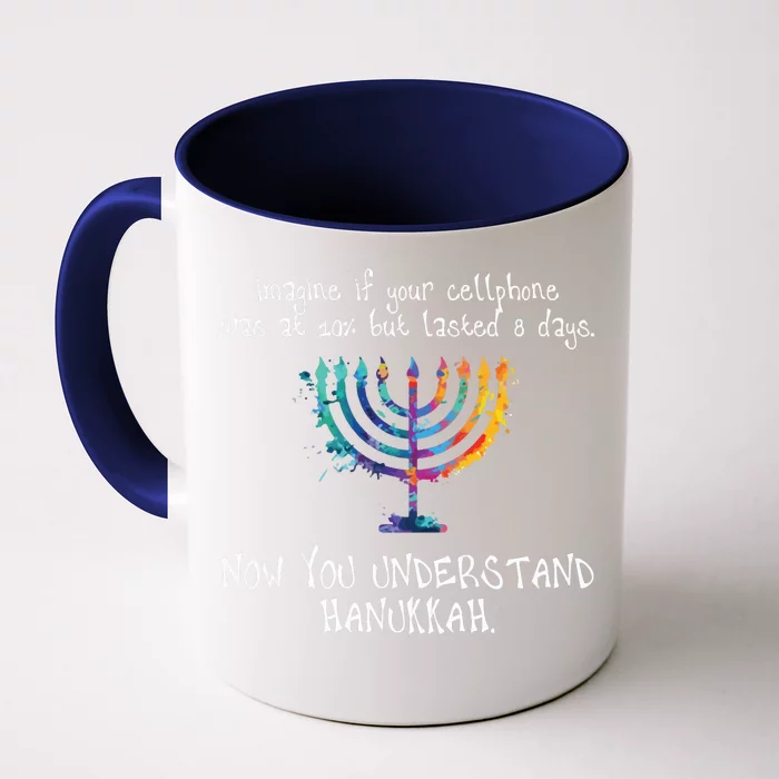 Imagine Your Cellphone Lasted 8 Days Understand Hanukkah Front & Back Coffee Mug