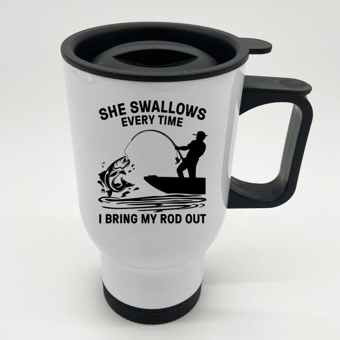 If You Can Read This You're Fishing Too Close Front & Back Stainless Steel Travel Mug