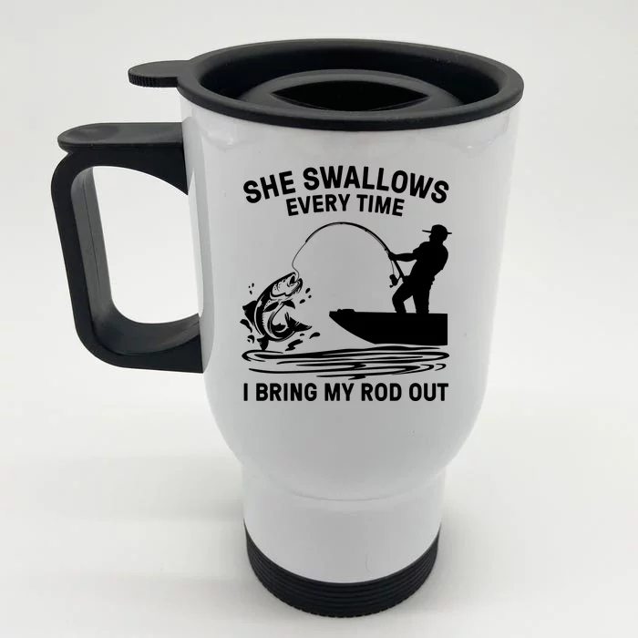 If You Can Read This You're Fishing Too Close Front & Back Stainless Steel Travel Mug