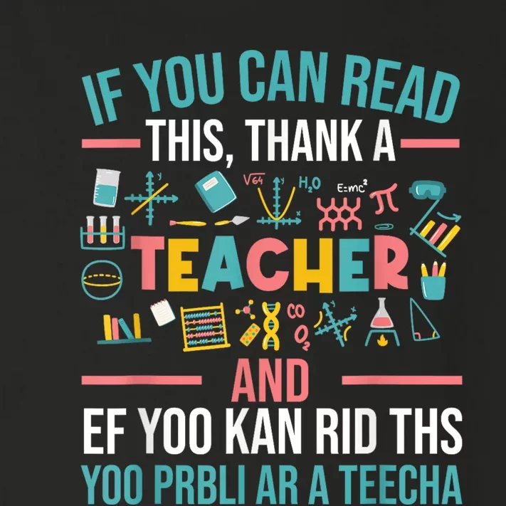 If You Can Read This Thank A Teacher Funny Teacher Toddler Long Sleeve Shirt