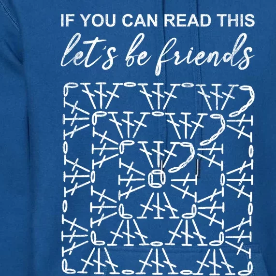 If You Can Read This Lets Be Friends Symbols Funny Gift Premium Hoodie