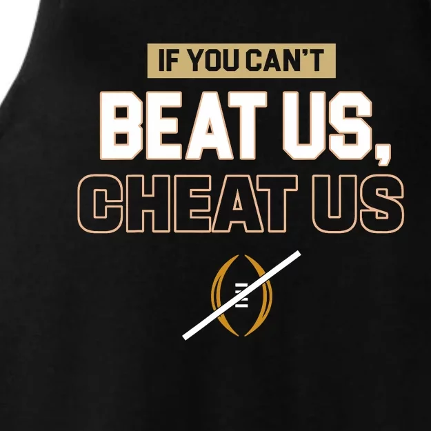 If You Cant Beat Us Cheat Us Ladies Tri-Blend Wicking Tank