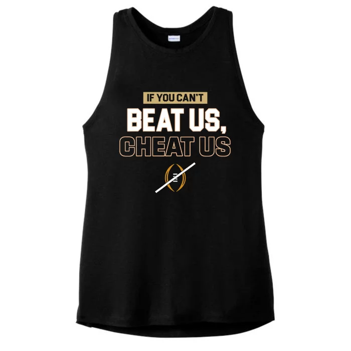 If You Cant Beat Us Cheat Us Ladies Tri-Blend Wicking Tank