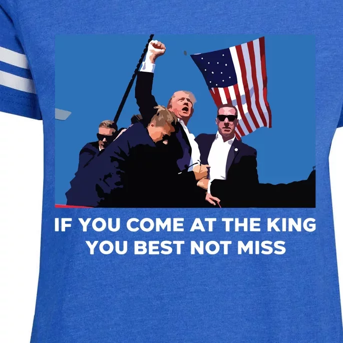 If You Come At The King You Best Not Miss Trump Shot Fist Enza Ladies Jersey Football T-Shirt