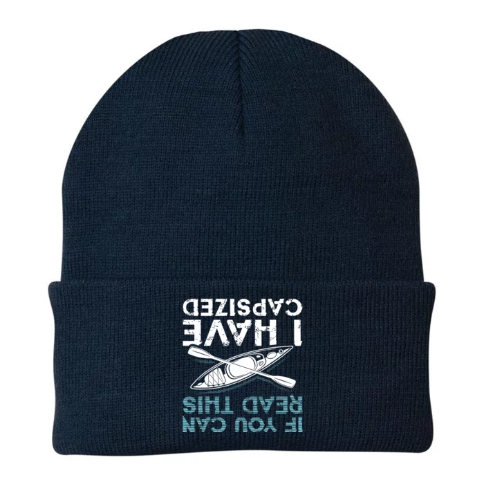 If You Can Read This I Have Capsized Funny Kayaking Gift Knit Cap Winter Beanie