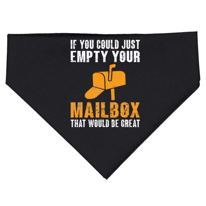 If You Could Just Empty Your Mailbox Funny Postal Employee USA-Made Doggie Bandana