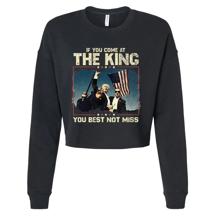 If You Come At The King You Best Not Miss Cropped Pullover Crew