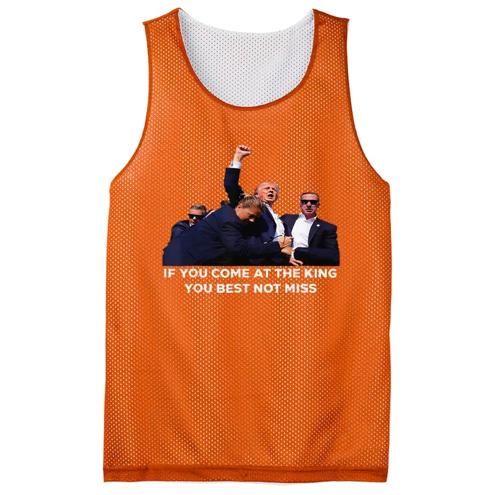 If You Come At The King You Best Not Miss Funny You Missed Mesh Reversible Basketball Jersey Tank