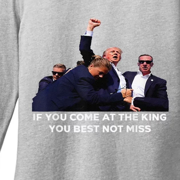 If You Come At The King You Best Not Miss Funny You Missed Womens CVC Long Sleeve Shirt