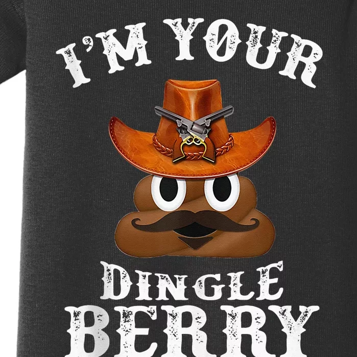 Im Your Dingleberry Western Cowboy Poo Turd Funny Baby Bodysuit