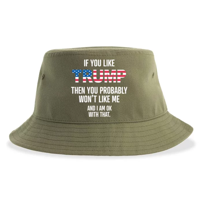 If You DonT Like Trump Parody Funny Donald Trump Gift Meaningful Gift Sustainable Bucket Hat