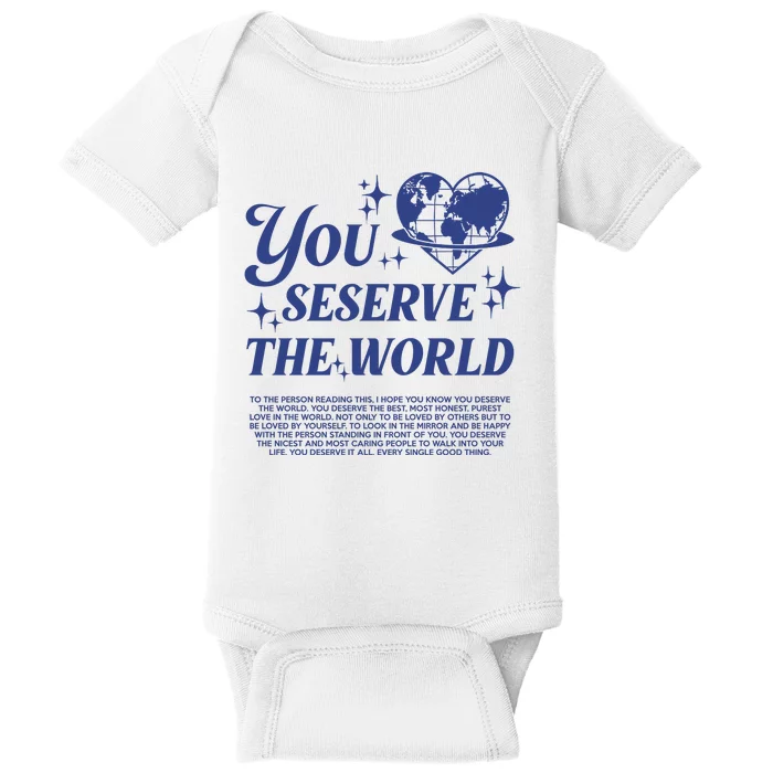 Inspirational You Deserve The World Baby Bodysuit