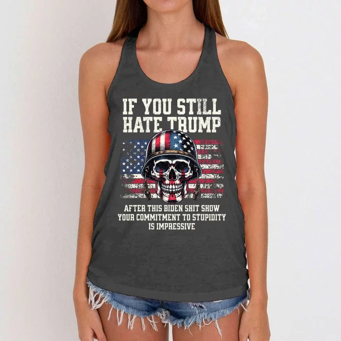 If You DonT Like Trump Then You Probably WonT Like Me Women's Knotted Racerback Tank