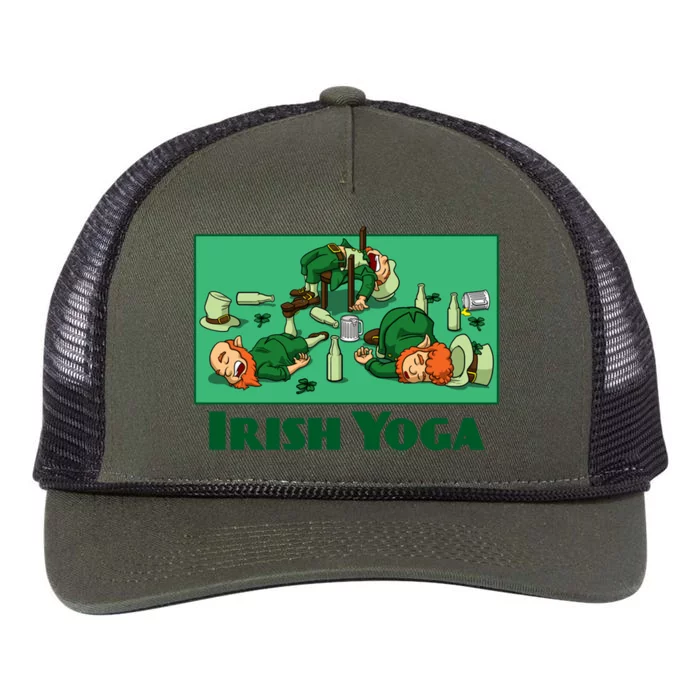 Irish Yoga Funny St Patrick's Day Party Ing Leprechaun Great Gift Retro Rope Trucker Hat Cap