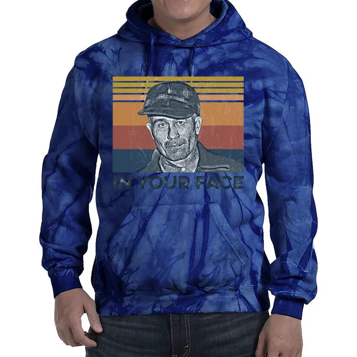 In Your Face Scary Murder Ed Gein Vintage Halloween Costume Tie Dye Hoodie