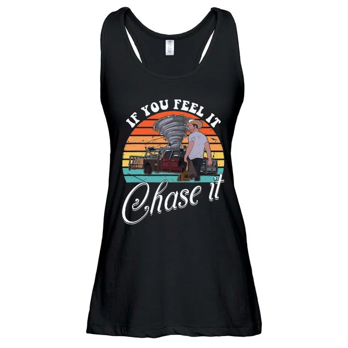 If You Feel It Chase It Vintage Design Gift Ladies Essential Flowy Tank