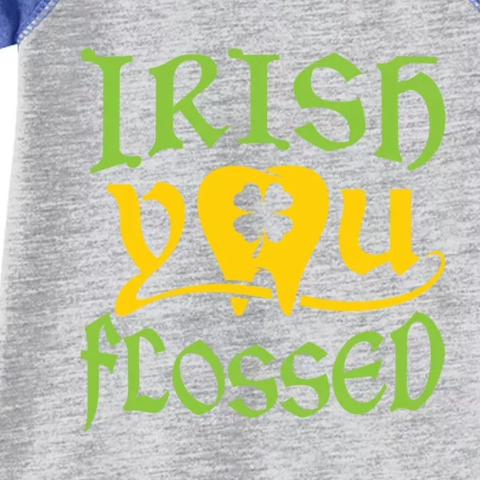 Irish You Flossed Funny St Patricks Day Dentist Dental Gift Infant Baby Jersey Bodysuit