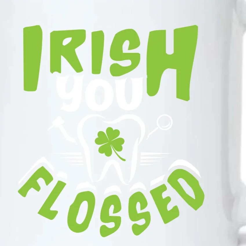 Irish You Flossed Funny St Patrick's Day Dental Dentist Gift Black Color Changing Mug