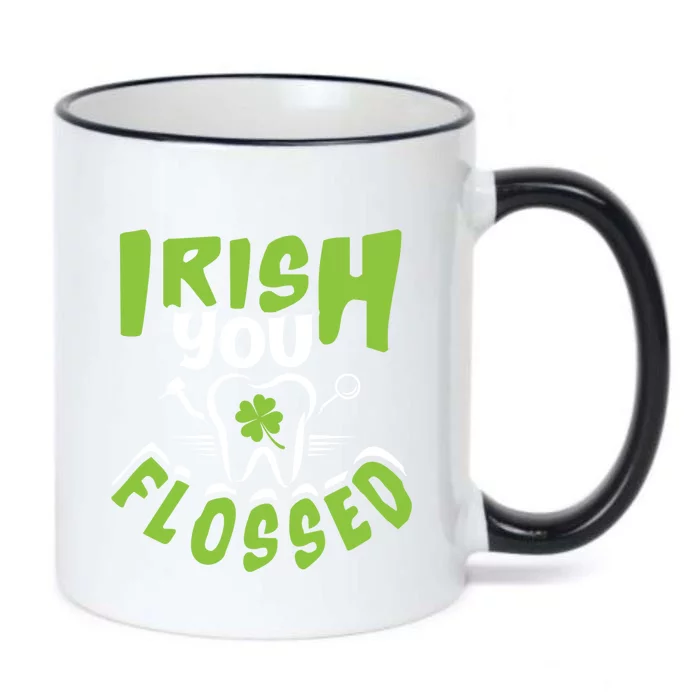 Irish You Flossed Funny St Patrick's Day Dental Dentist Gift Black Color Changing Mug