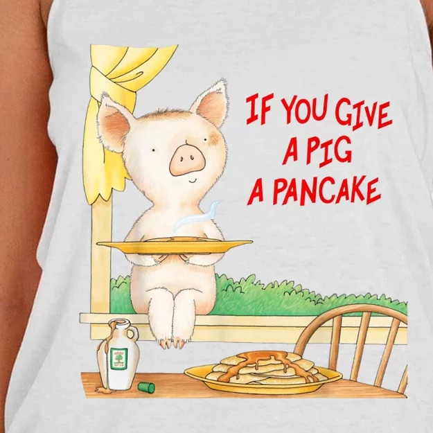 If You Give A Pig A Pancake Women's Knotted Racerback Tank