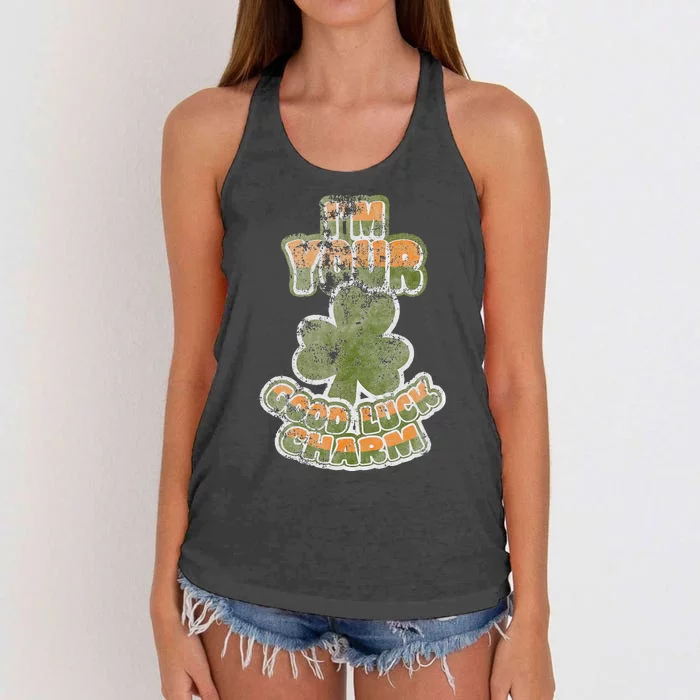 I'm Your Good Luck Charm Saint Patrick's Day Women's Knotted Racerback Tank