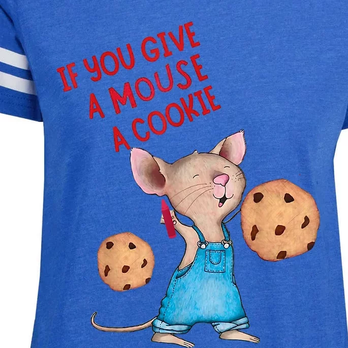 If You Give A Mouse A Cookie Enza Ladies Jersey Football T-Shirt