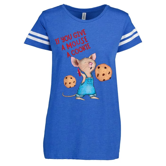 If You Give A Mouse A Cookie Enza Ladies Jersey Football T-Shirt