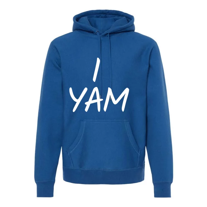 I Yam Gift Hes My Sweet Potato Thanksgiving Couples White Gift Premium Hoodie