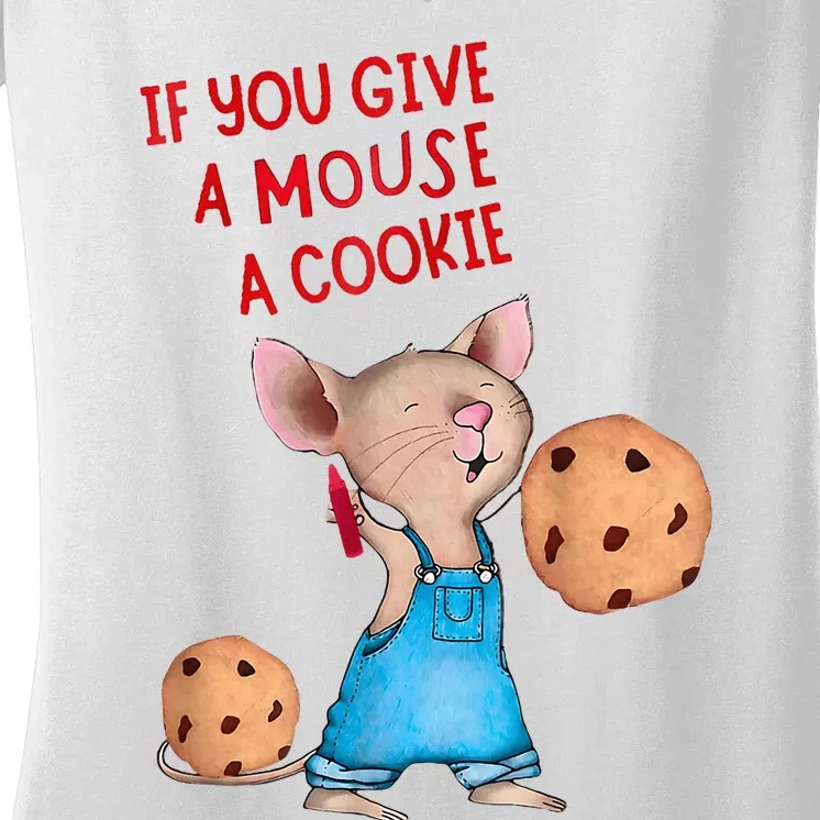 If You Give A Mouse A Cookie Costume Halloween Women's V-Neck T-Shirt