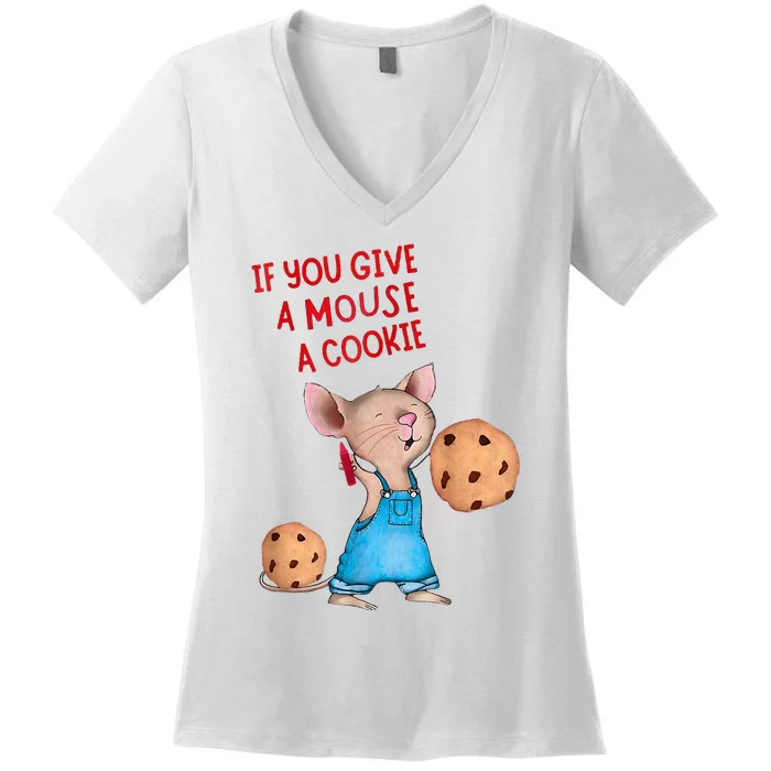 If You Give A Mouse A Cookie Costume Halloween Women's V-Neck T-Shirt