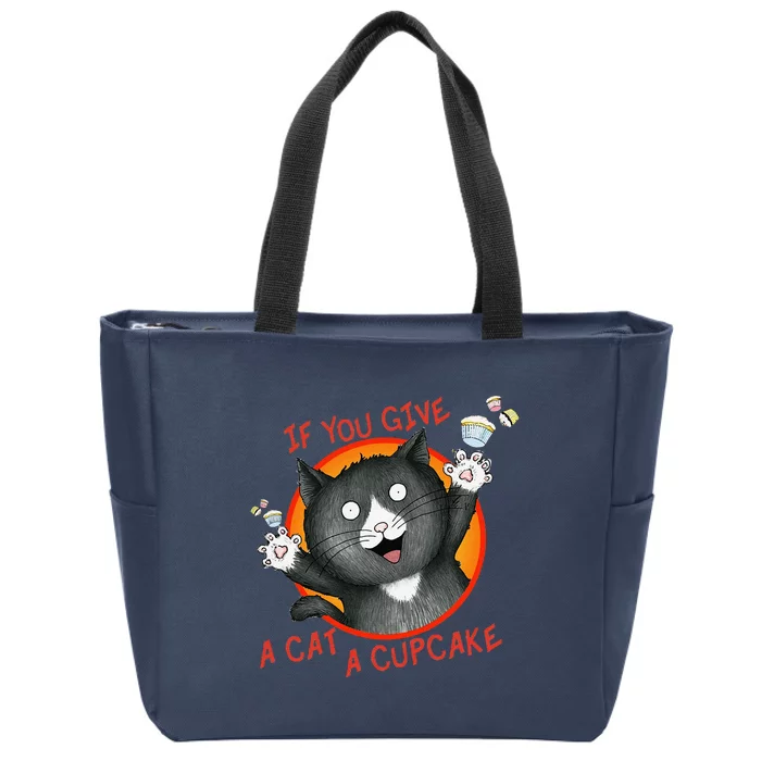 If You Give A Cat A Cupcake Zip Tote Bag