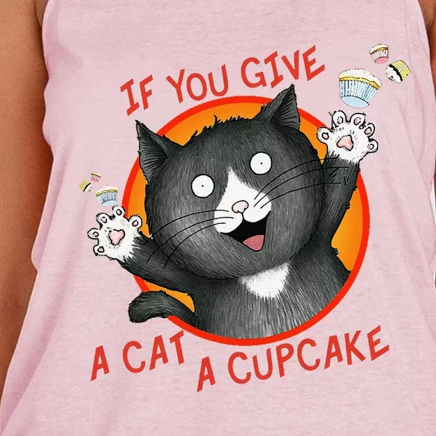 If You Give A Cat A Cupcake Women's Knotted Racerback Tank