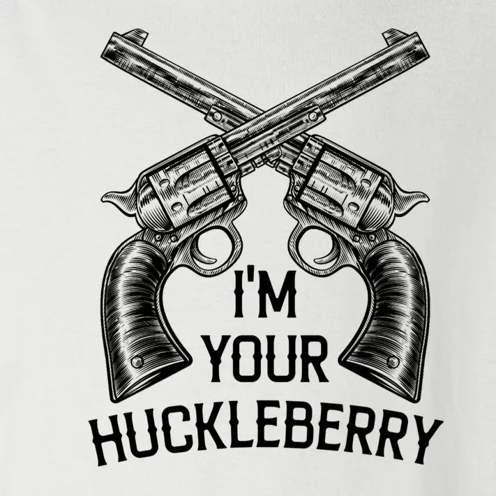 I'm Your Huckleberry With Guns Retro. Toddler Long Sleeve Shirt