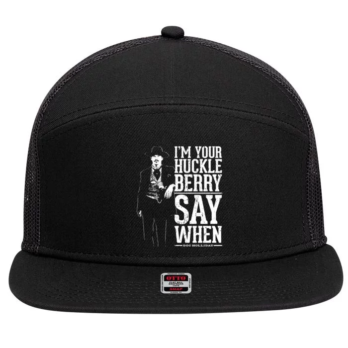 Say When, Doc Holiday 7 Panel Mesh Trucker Snapback Hat