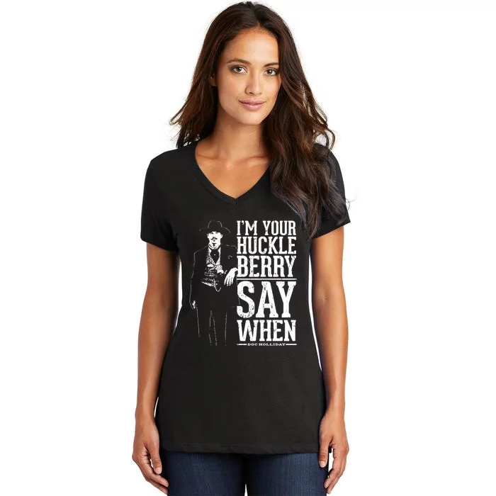 Say When, Doc Holiday Women's V-Neck T-Shirt