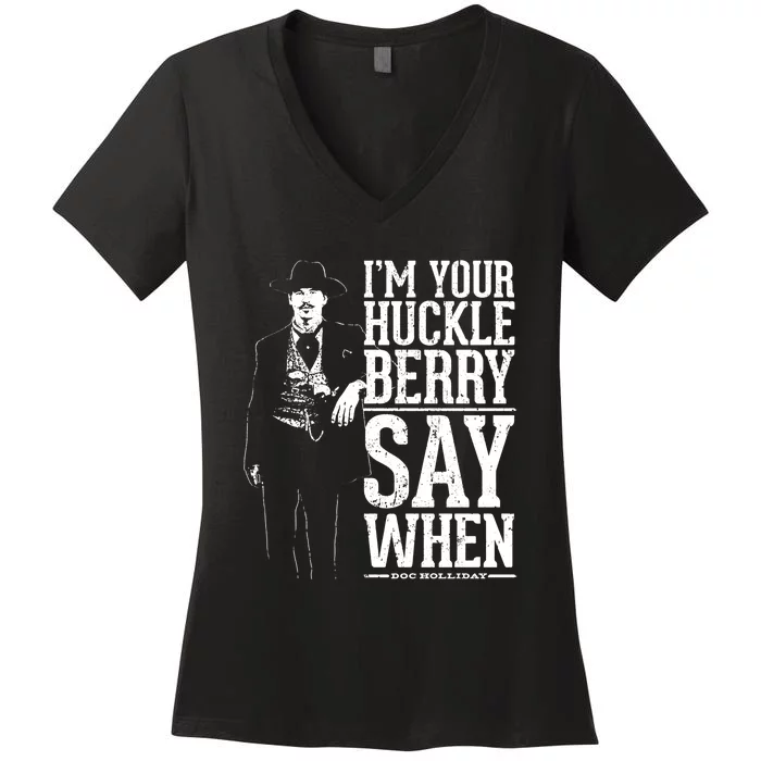 Say When, Doc Holiday Women's V-Neck T-Shirt