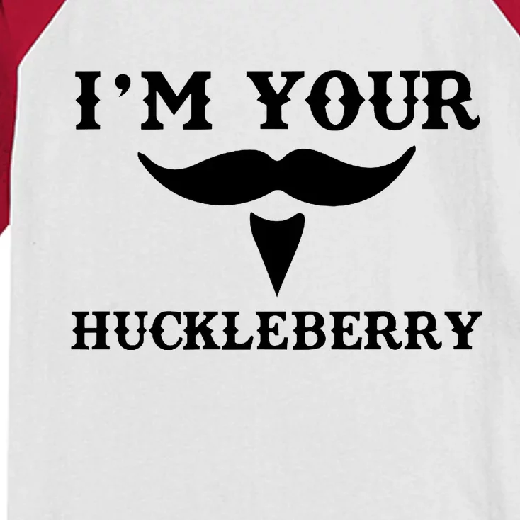 I'm Your Huckleberry Simple Design Kids Colorblock Raglan Jersey