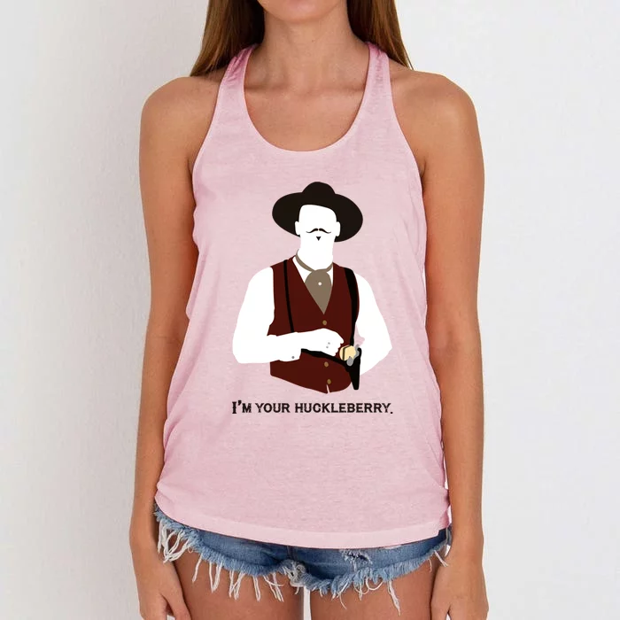 I'm Your Huckleberry, Say When, Doc Holiday Women's Knotted Racerback Tank