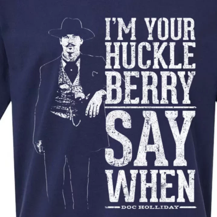 I'm Your Huckleberry Say When Doc Holiday Sueded Cloud Jersey T-Shirt