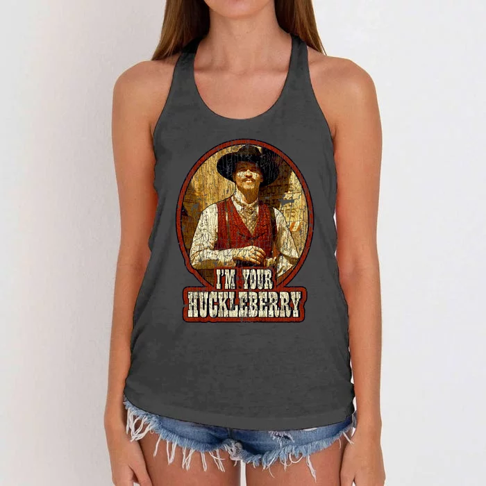 I'm Your Huckleberry Say When Doc Holiday Women's Knotted Racerback Tank