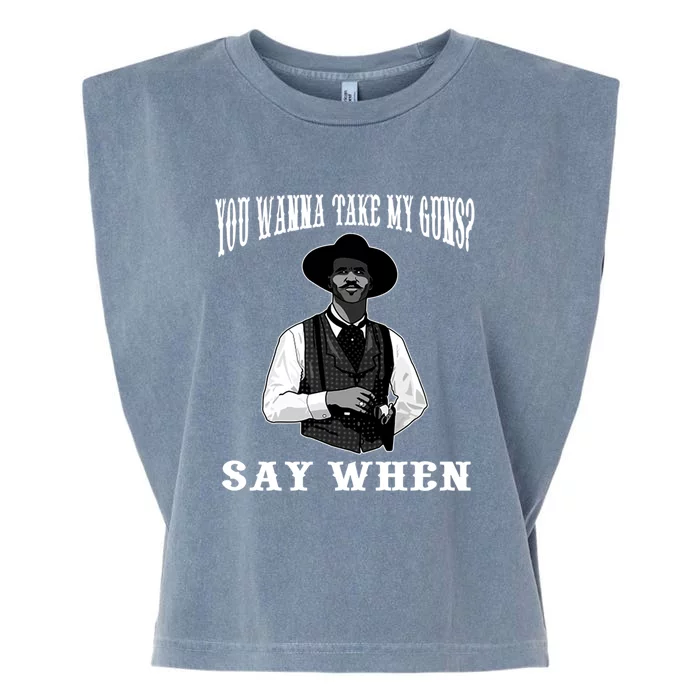 I'm Your Huckleberry Say When Doc Holiday Garment-Dyed Women's Muscle Tee